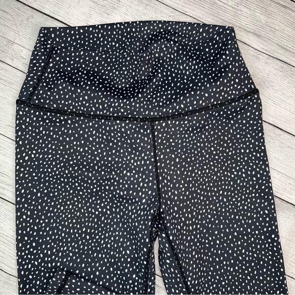 All Fenix Women's Montana 7/8 Leggings Black White Dot High Waist Size Medium - Picture 5 of 10